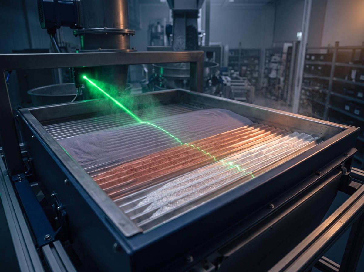 Dry gravity sorting of fine silicon and metal fractions